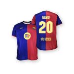 camiseta infantil dani olmo fc barcelona 2024 25 replica oficial 01