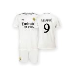 conjunto infantil mbappe camiseta y pantalon real madrid 2024 25 replica oficial 01