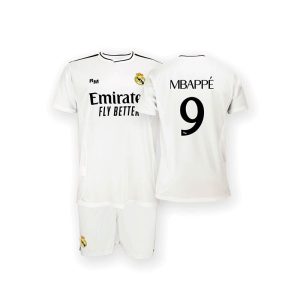 conjunto infantil mbappe camiseta y pantalon real madrid 2024 25 replica oficial 01