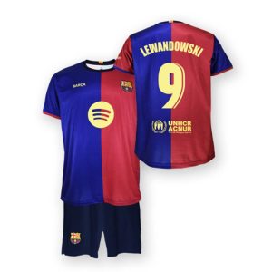 conjunto lewandowski infantil fc barcelona 2024 25 replica oficial 01